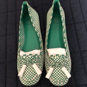 NWT Tory Burch Checkered Leather Russell Loafers